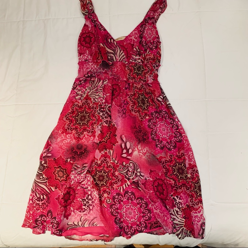 Kyra Pink Boho Dress Size Medium